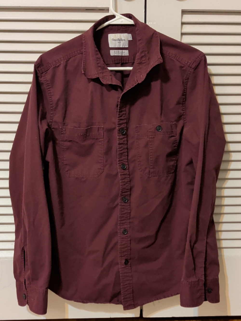 Goodfellow & Co Burgundy Button-Front Shirt
